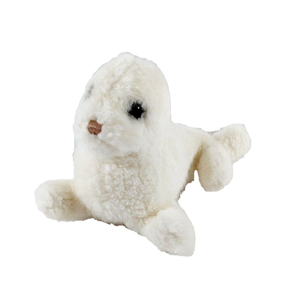 Gund Vintage White Harp  Baby Seal Plush 1986 Realistic Stuffed Animal